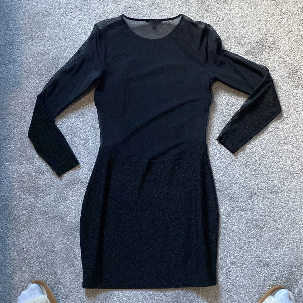 Express Black Shimmer Dress - size 10 - Picture 4 of 6
